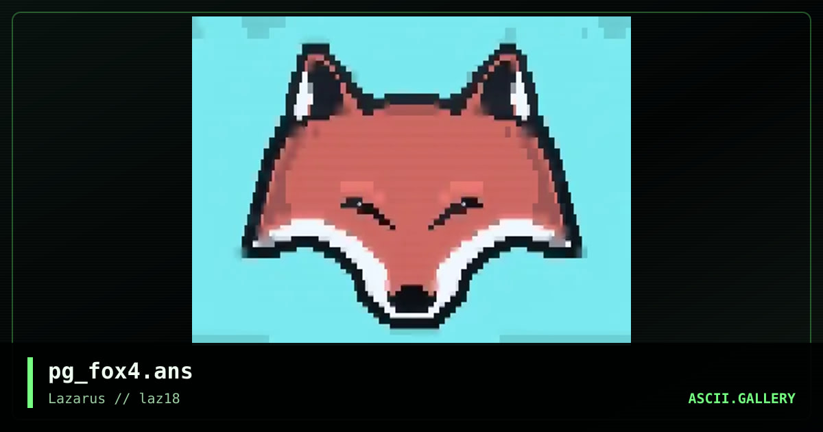 FoxFace, by pinguino, 2024