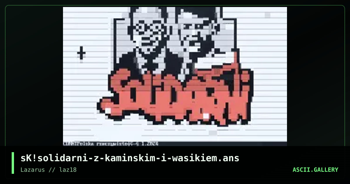 SOLIDARNI z Kami┼äskim i W─àsikiem, by simonking, 2024