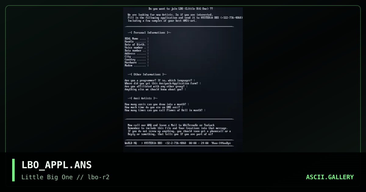LBO_APPL.ANS, by untagged, 1994