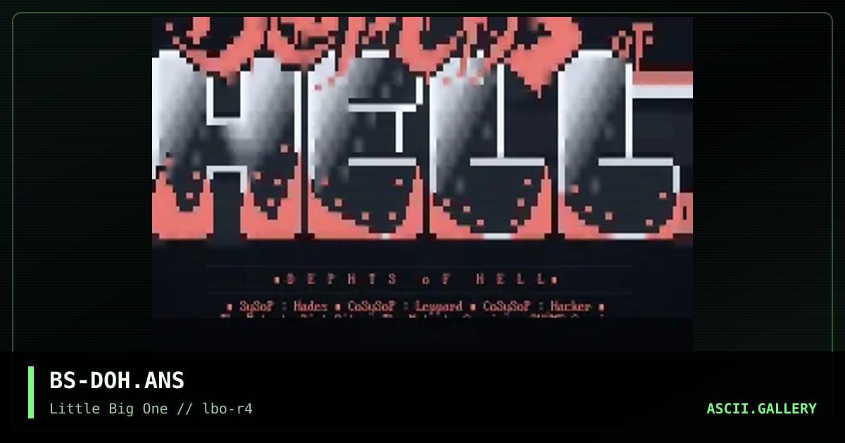 Depths Of Hell, by burps, 1994