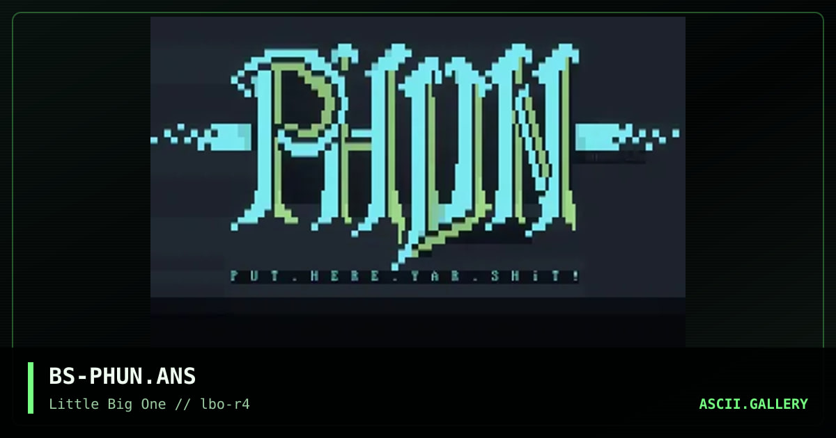 PHUN, by burps, 1994