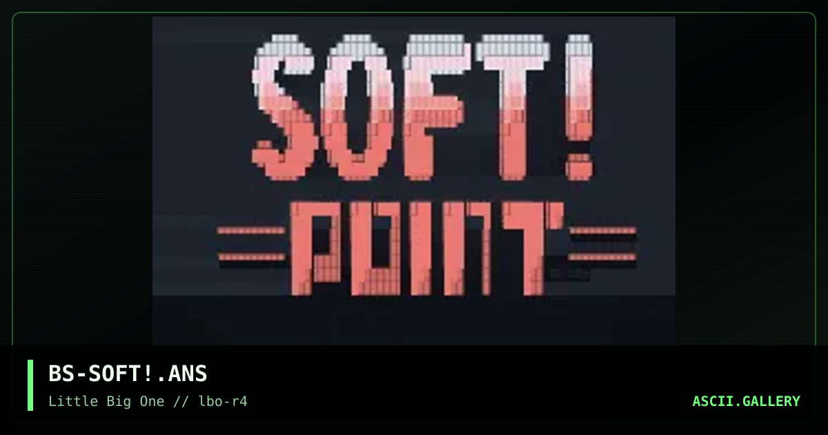 Soft!Point Belgium, by burps, 1994