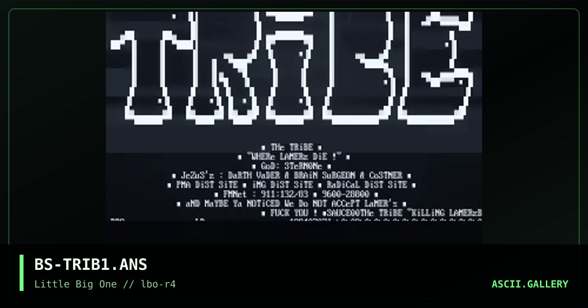 The Tribe, by burps, 1994