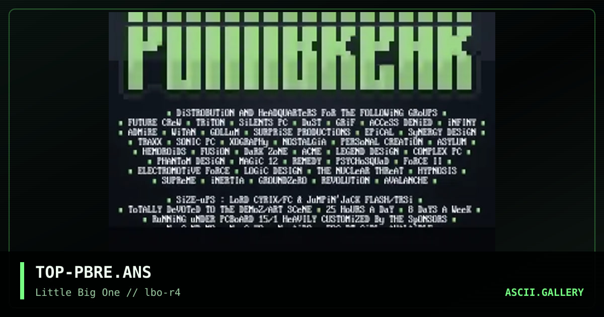 POiNTBREAK, by torlock pop, 1994