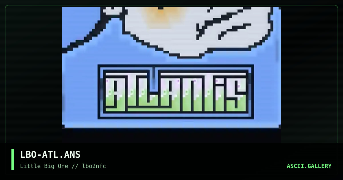 atlantis promo' screen, by torlock pop, 1995