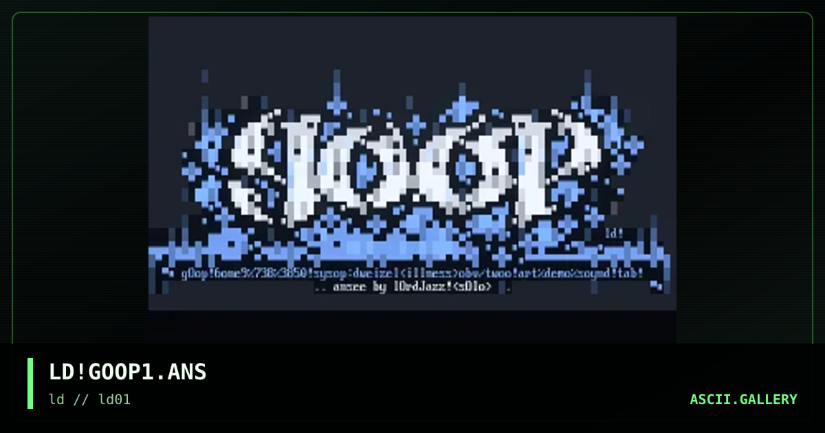 gOop!, by lord jazz, 1995