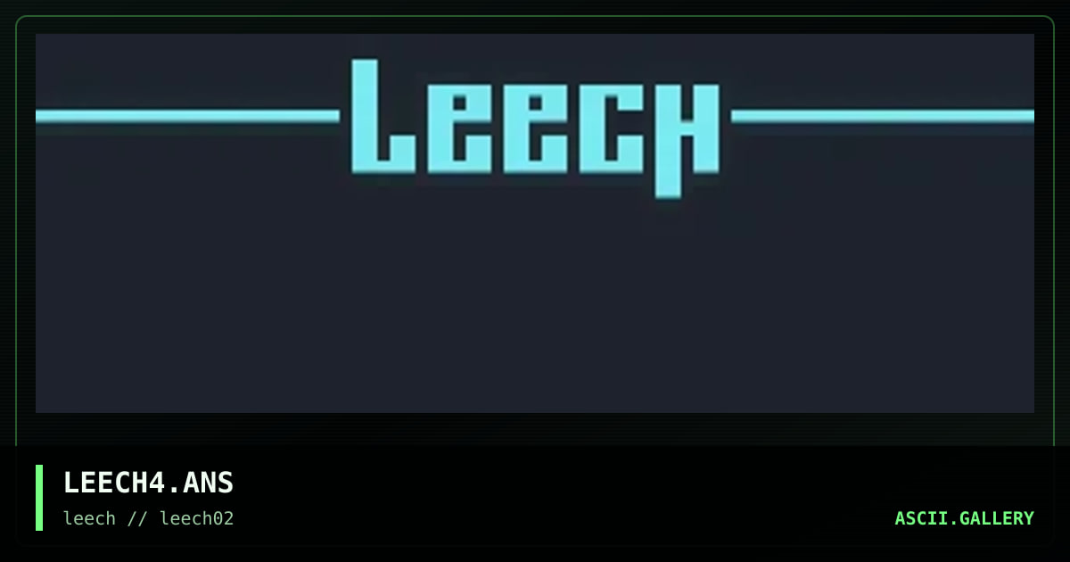 LEECH4.ANS, by untagged, 1996