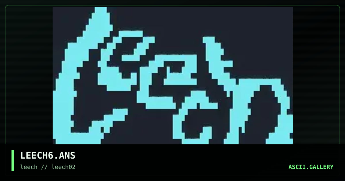 LEECH6.ANS, by untagged, 1996