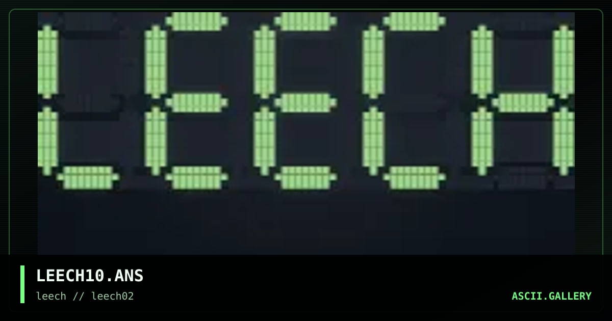 LEECH10.ANS, by untagged, 1996