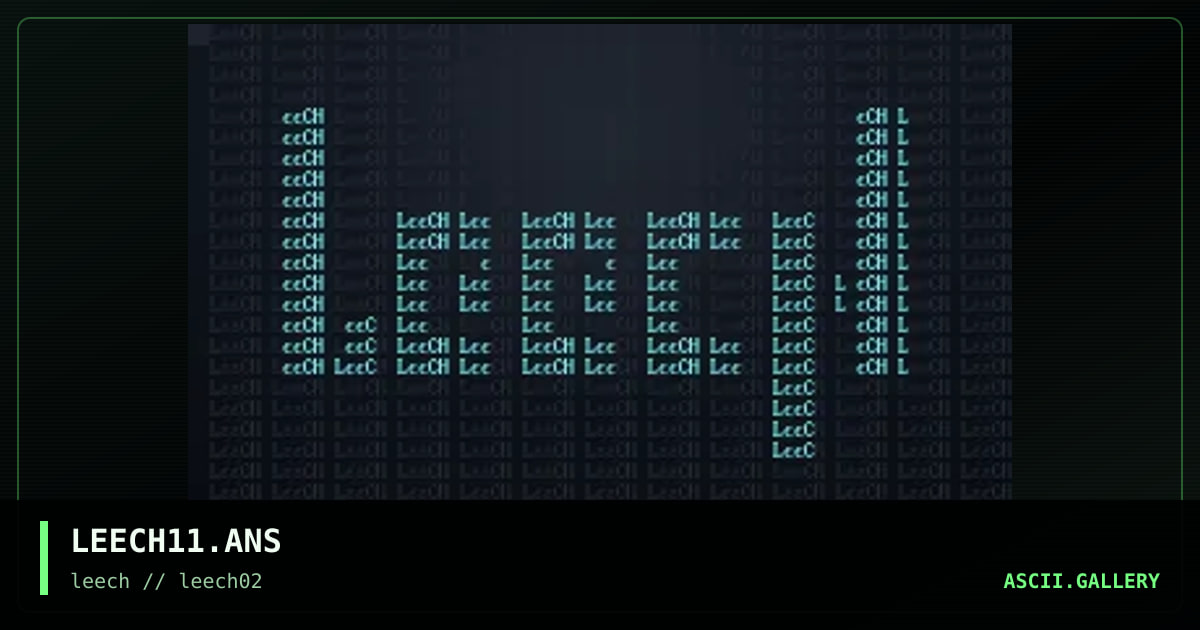 LEECH11.ANS, by untagged, 1996