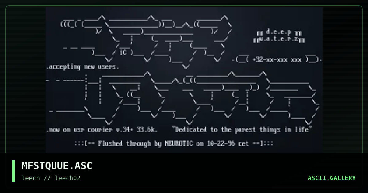 MFSTQUUE.ASC, by untagged, 1996