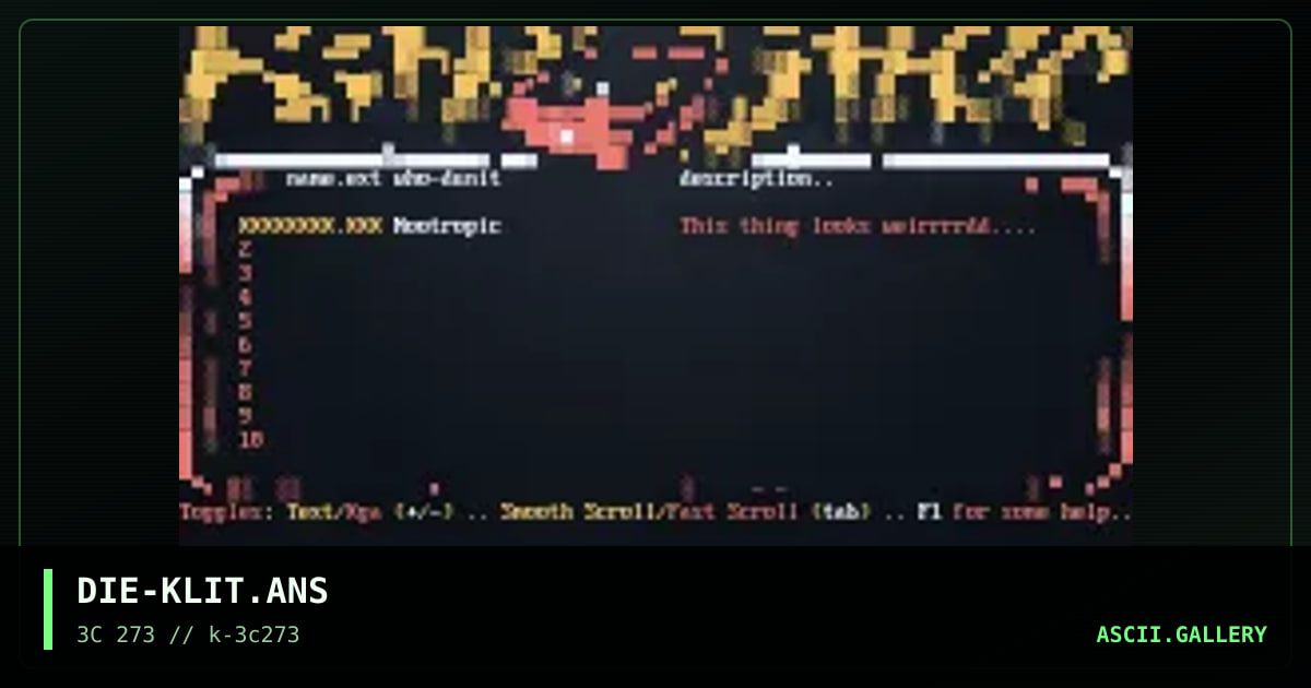 DIE-KLIT.ANS, by dieznyik, 1996