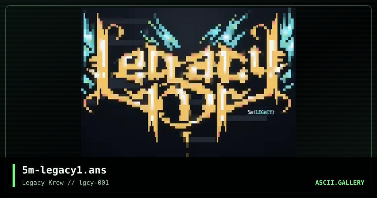 Legacy Elegance, by smooth, 2019