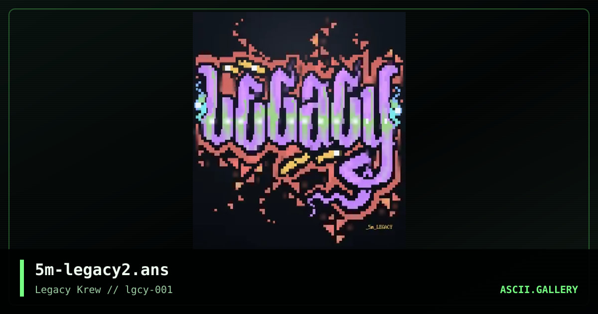 Neon Legacy Font, by smooth, 2019