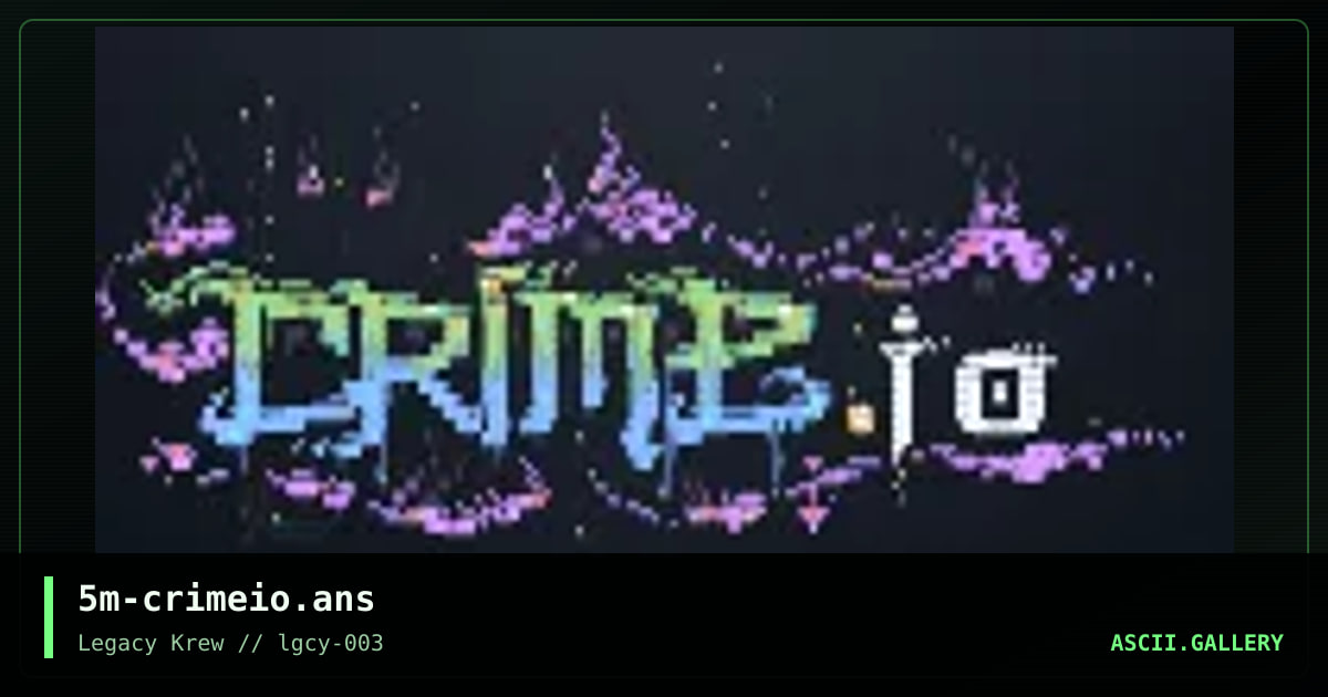 Crime.io, by smooth, 2021