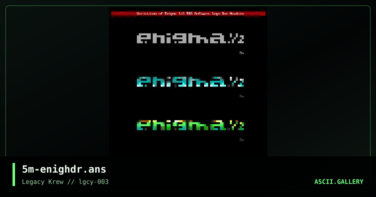 Enigma Doc Header, by smooth, 2021
