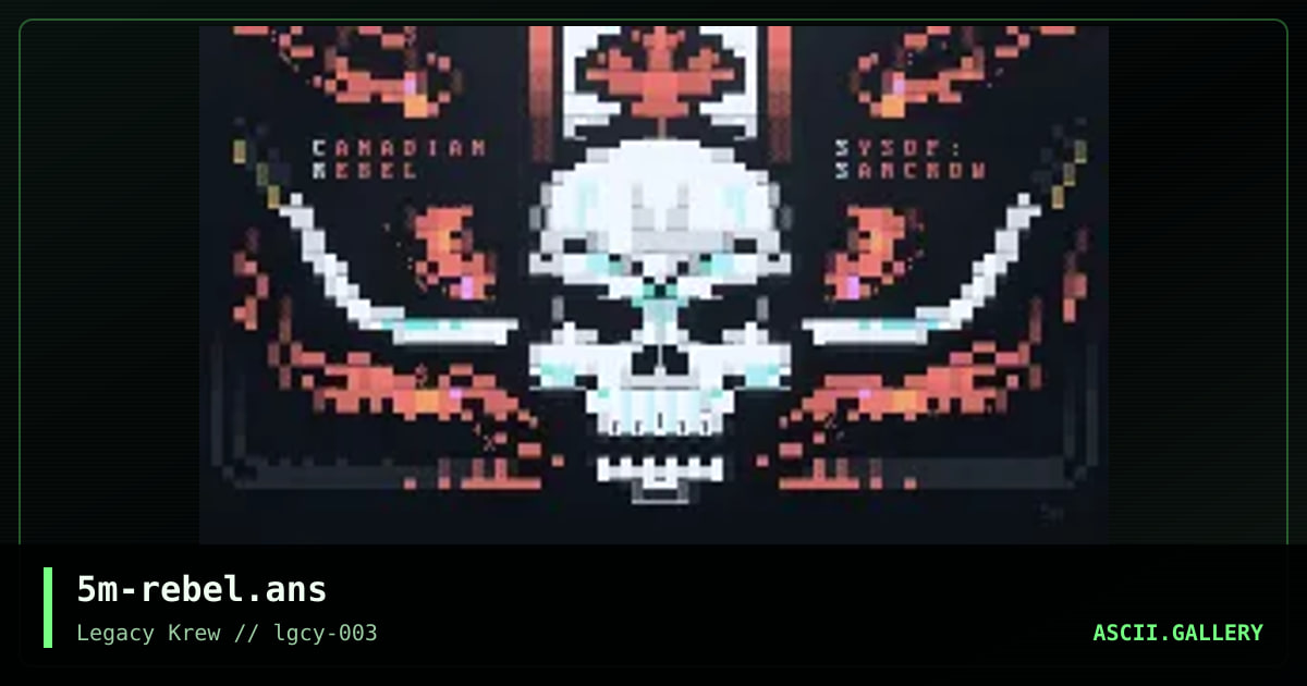 Canadian Rebel, by smooth, 2021