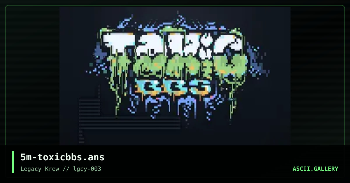 Toxic BBS Logo for MadDog, by smooth, 2021