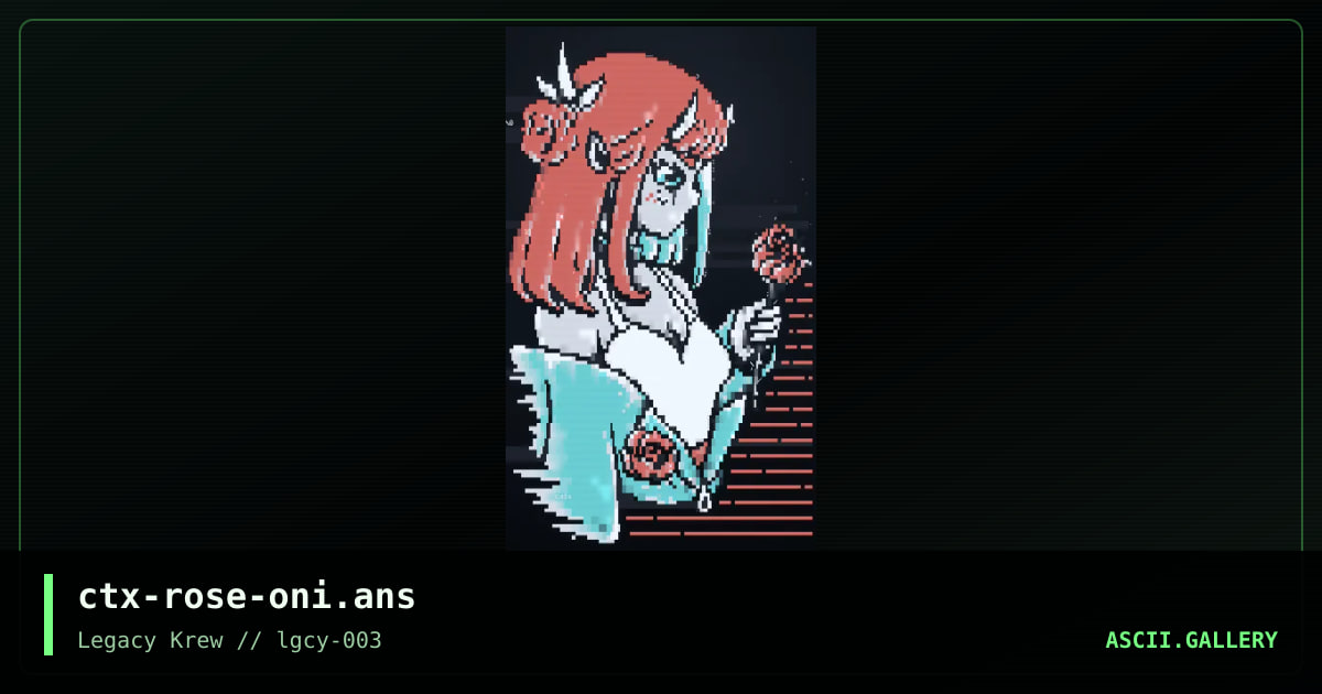 Rose Oni, by catx, 2021