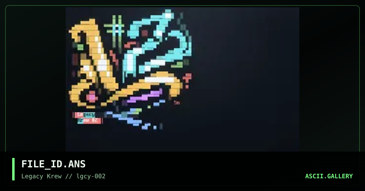 Legacy Krew #2 (diz - ascii), by smooth, 2020
