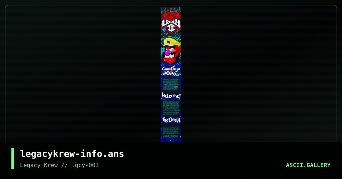 Legacy Krew Pack #3 Info File, by smooth, 2021