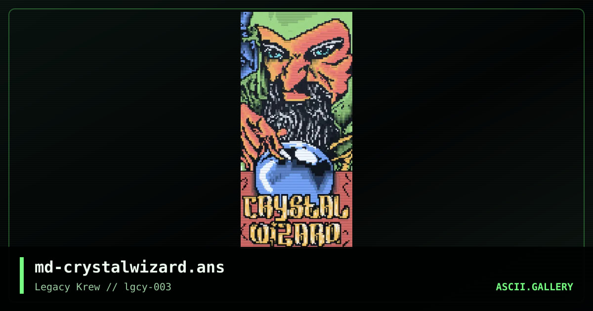 Crystal Wizard, by maddog, 2021