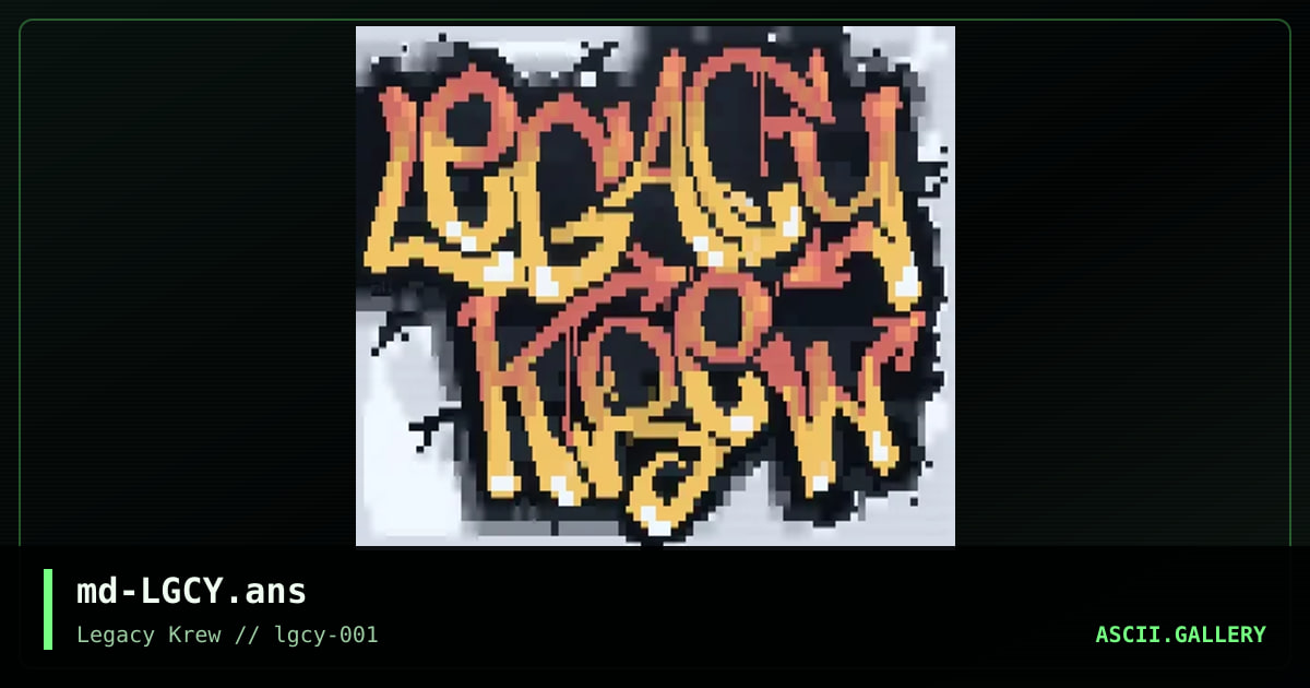 Legacy Krew font, by maddog, 2019