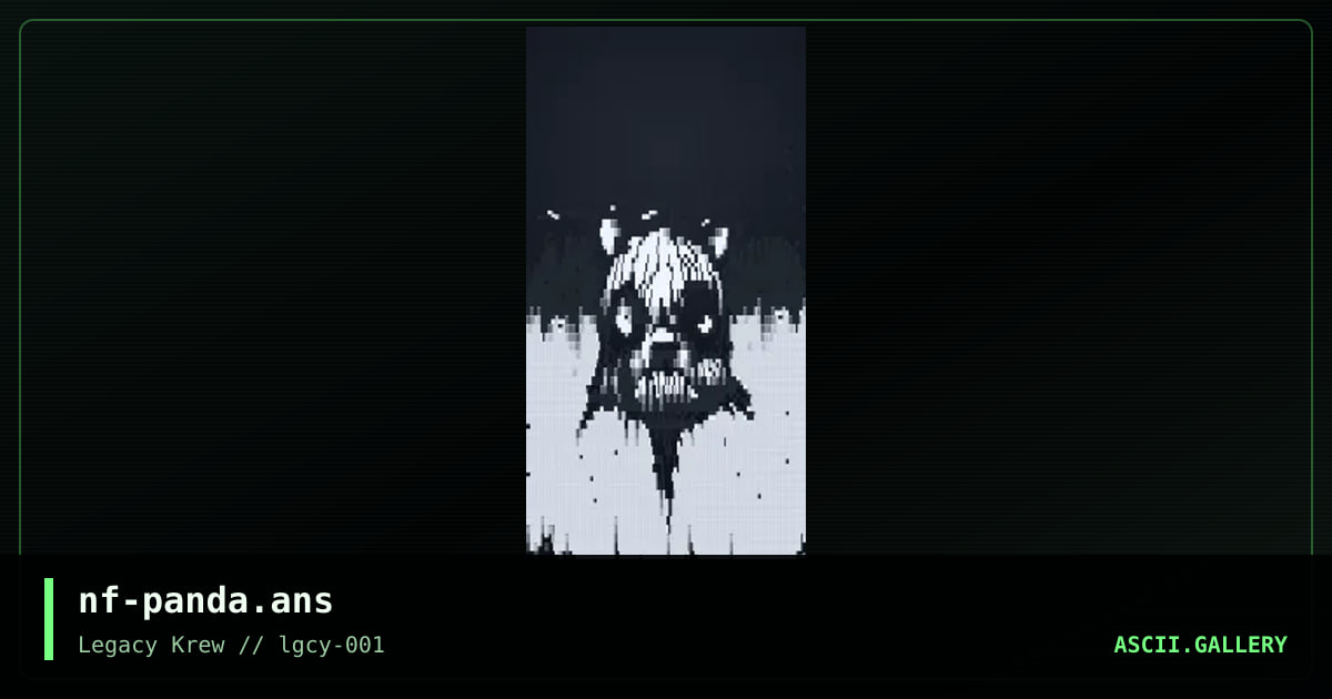 panda, by necrofiliac, 2019