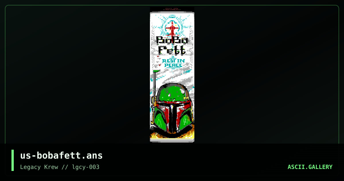 Boba Fett Tribute, by maddog, smooth, 2021
