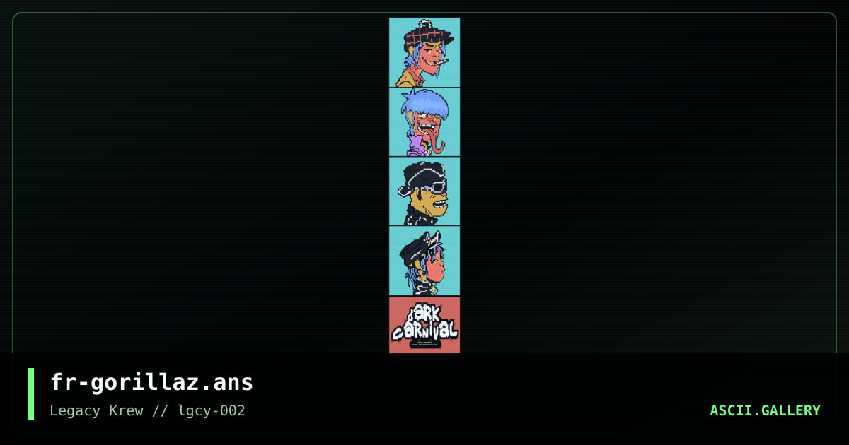 Gorillaz - DC Cyan, by fresh rich, 2020