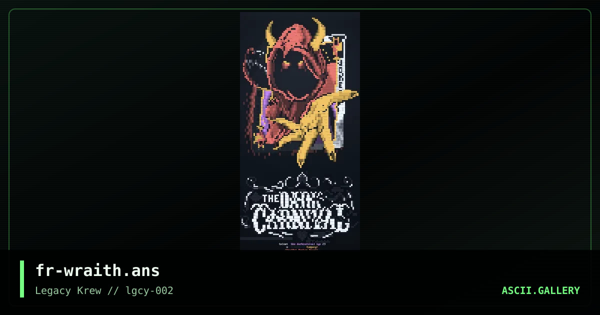 Wraith - Dark Carnival, by fresh rich, 2020