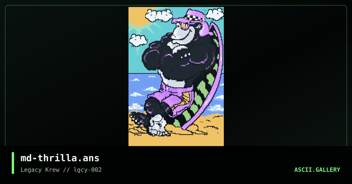 ThrillaGorilla, by maddog, 2020