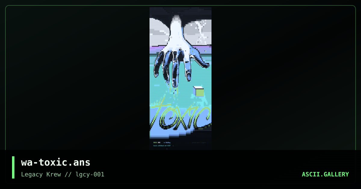 TOXIC BBS, by warpus, 2019