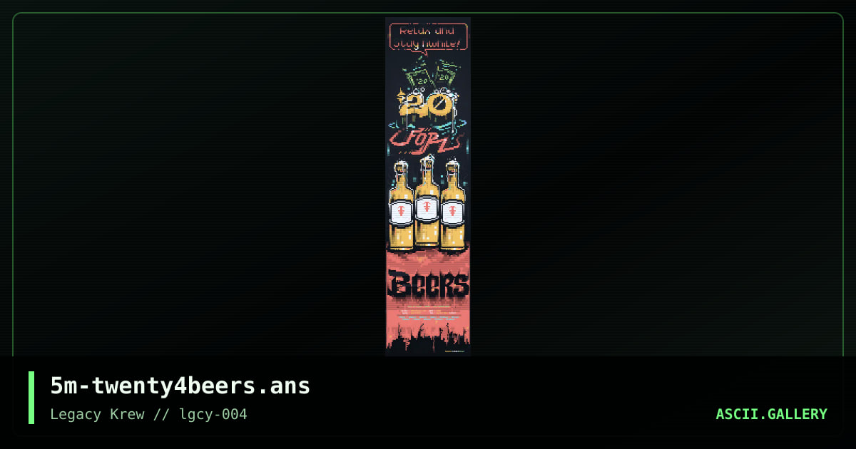 $20 for Beers, by smooth, 2022