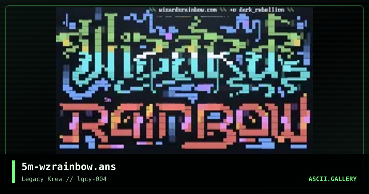 Wixard's Rainbow, by smooth, 2022