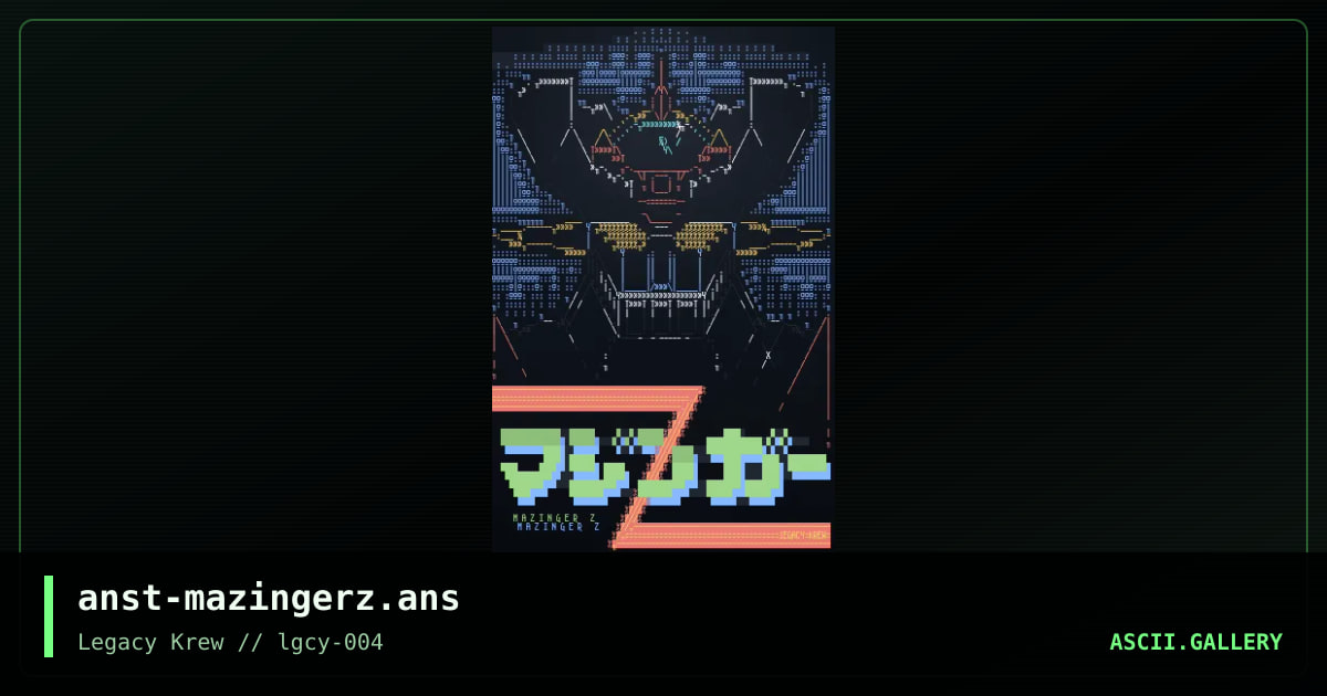 Mazinger Z, by anachronist, 2022