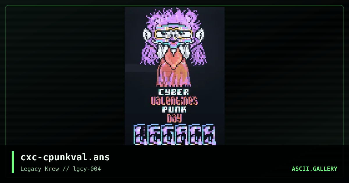Cyberpunk Valentine's Day, by coaxcable, 2022