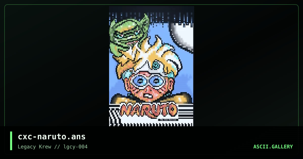 Naruto The Kid, by coaxcable, 2022