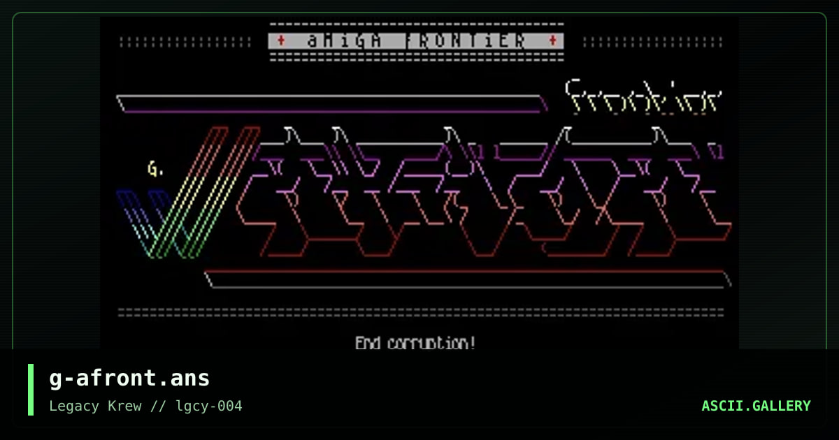 Amiga Frontier, by griskokare, 2022