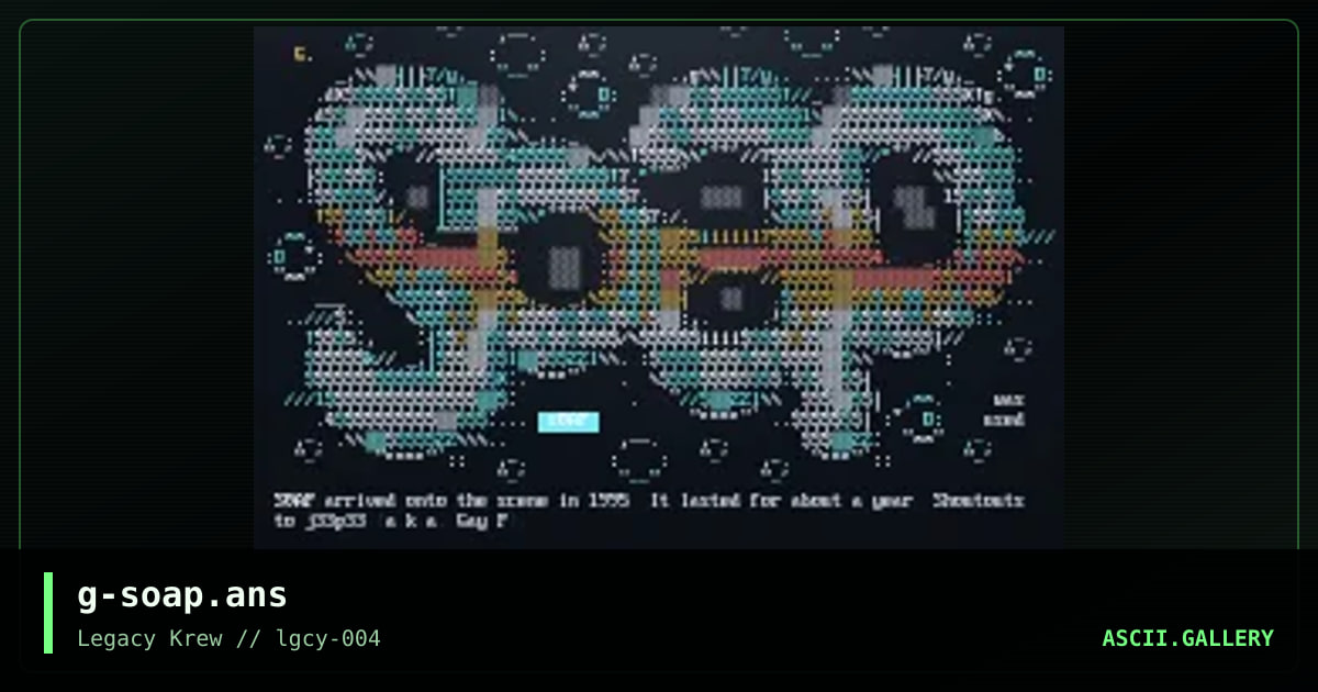 S0AP, by griskokare, 2022