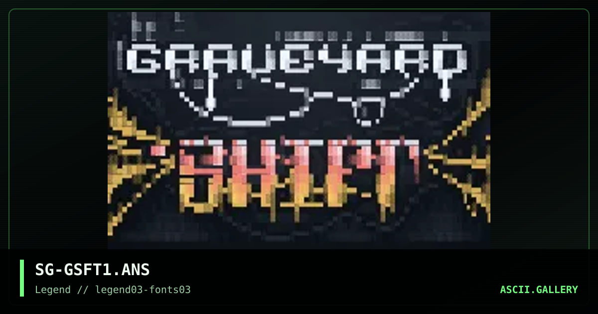 The Graveyard Shift, by snake grunger, 1995