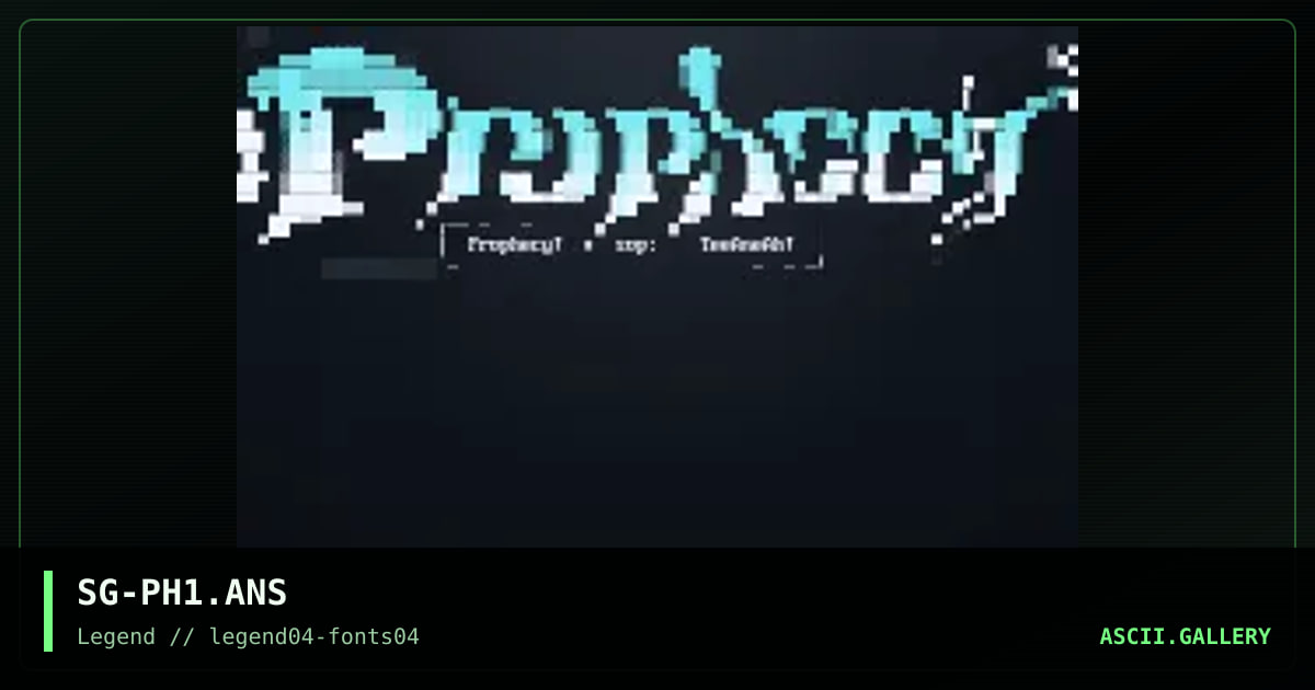Prophecy, by snake grunger, 1995