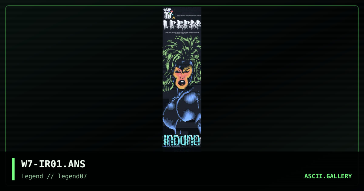 Insane Reality (#1), by whitetrash, 1996