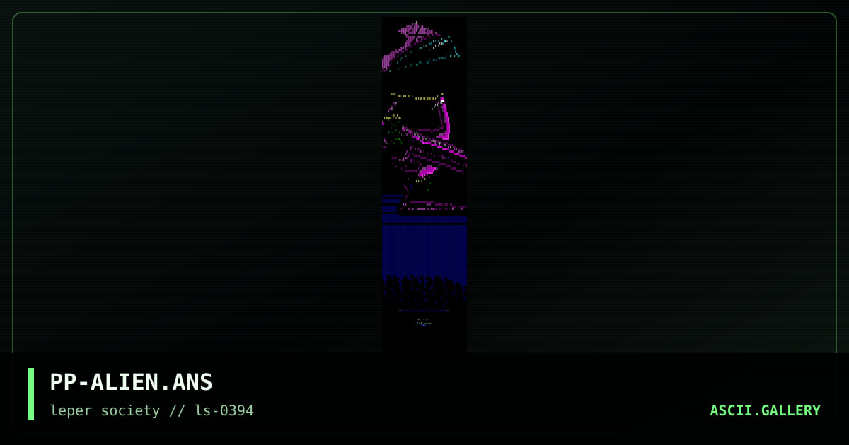 PP-ALIEN.ANS, by phorce phed, 1994
