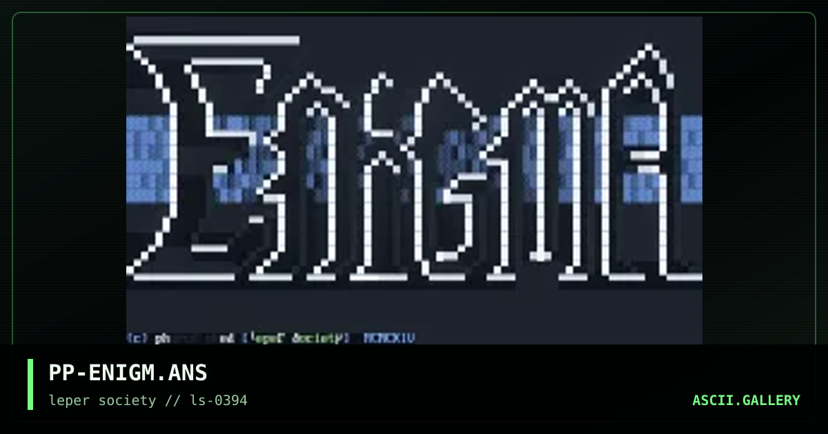 PP-ENIGM.ANS, by phorce phed, 1994
