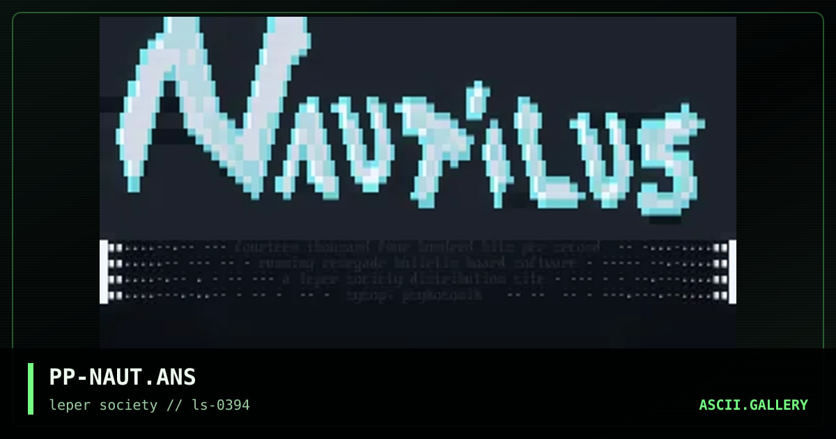 PP-NAUT.ANS, by phorce phed, 1994