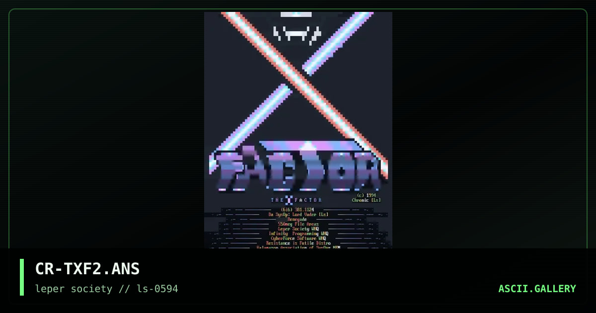 CR-TXF2.ANS, by chronic 616, 1994