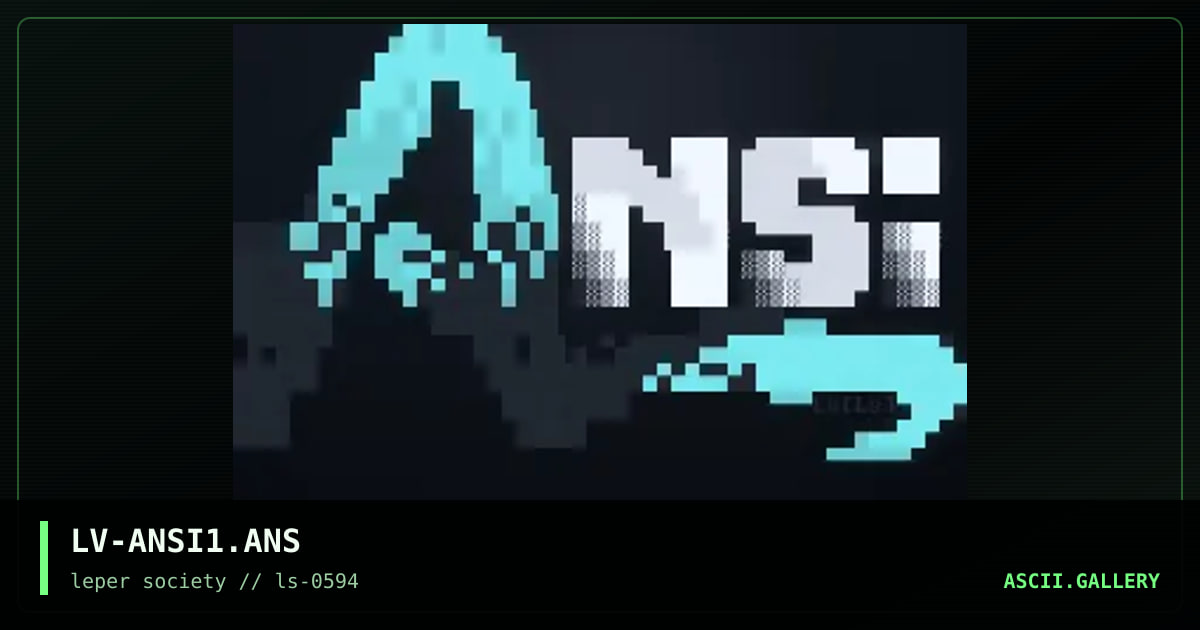 LV-ANSI1.ANS, by lord vade, 1994