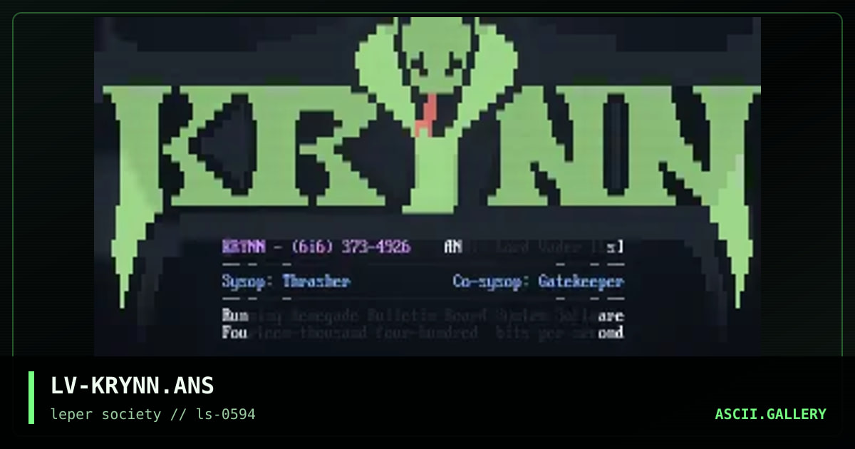 LV-KRYNN.ANS, by lord vade, 1994