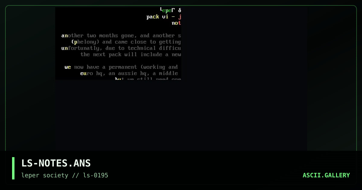 LS-NOTES.ANS, by leper society, 1995